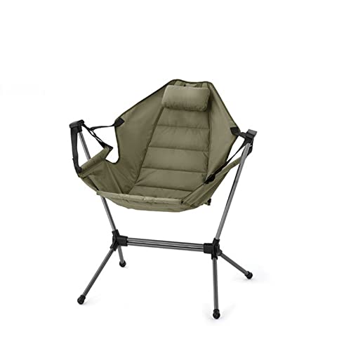 Klappbarer Outdoor-Schaukelstuhl – tragbarer, leichter Liegestuhl für Camping, Strand und Freizeit – komfortables Design für bequeme Entspannung und Entspannung von Generisch