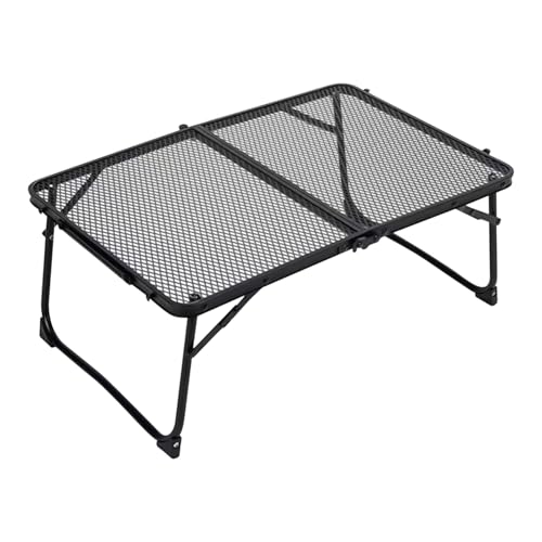 Klappbarer Picknicktisch,Patio Tisch Mit Mesh Tischplatte | Tragbarer Metall Schreibtisch 60 x 40 cm Für Wohnung Terrasse Balkon Garten von Generisch