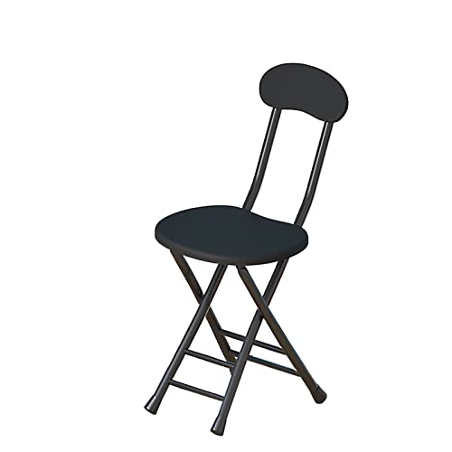 Klappbarer Rückenlehnen-Hocker, Holzkissen auf Metallrahmen, ideal für Küche und Esszimmer, stilvolles schwarzes Design, platzsparende Möbel, bequeme Sitzlösung Klappbarer Rückenlehnen-Hocker, Holzkissen auf Metallrahmen, ideal für Küche und Esszimmer, stilvolles schwarzes Design, platzsparende Möbel, bequeme Sitzlösung von Generisch