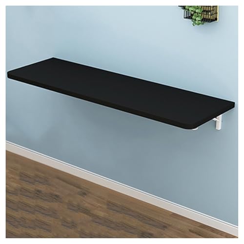 Klappbarer Schreibtisch zur Wandmontage mit dreieckiger Halterung, 2,5 cm dicke Tischplatte, platzsparendes Design für Zuhause, Café, Restaurant, Balkon, einfach zu installieren von Generisch
