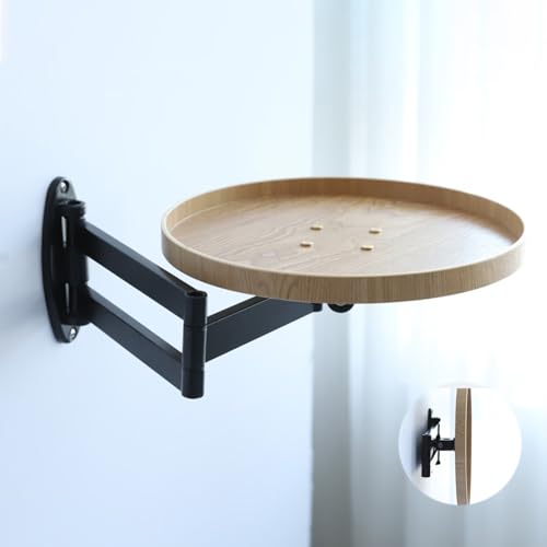 Klappbarer Schreibtisch zur Wandmontage mit einziehbarem Regal, 180° abnehmbares Design, perfekt für Schlafzimmer, Badezimmer, Arbeitszimmer, Wohnzimmer Klappbarer Schreibtisch zur Wandmontage mit einziehbarem Regal, 180° abnehmbares Design, perfekt für Schlafzimmer, Badezimmer, Arbeitszimmer, Wohnzimmer von Generisch
