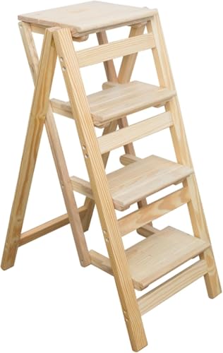 Klappbarer Tritthocker - Multifunktionsleiter für Zuhause, Bibliothek, Garage - 2-stufiges Design für Haushaltsaufgaben Klappbarer Tritthocker - Multifunktionsleiter für Zuhause, Bibliothek, Garage - 2-stufiges Design für Haushaltsaufgaben von Generisch