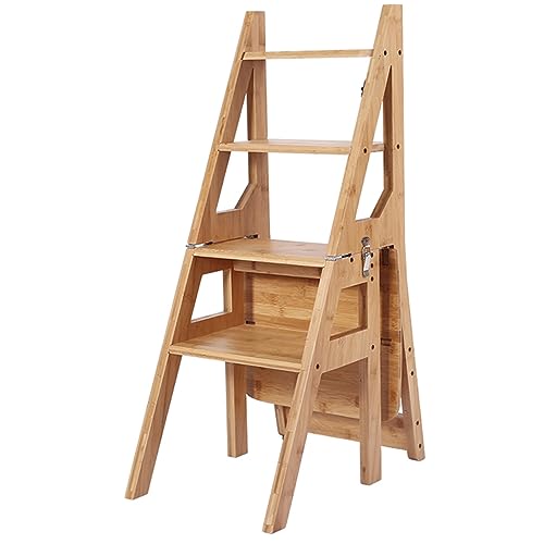 Klappbarer Tritthocker aus Holz – tragbar, 4-stufiges Design für Erwachsene, ideal für Büro, Zuhause, Küche und Außenbereich Klappbarer Tritthocker aus Holz – tragbar, 4-stufiges Design für Erwachsene, ideal für Büro, Zuhause, Küche und Außenbereich von Generisch