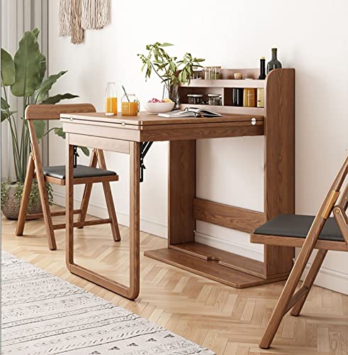 Klappbarer Vintage-Wandtisch, platzsparender Esstisch für die Küche, vielseitiger Schreibtisch mit reichlich Stauraum, rustikaler Wandschrank (Farbe: A) von Generisch