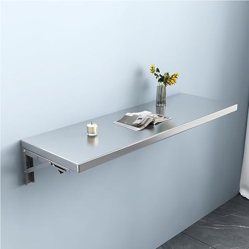 Klappbarer Wand-Tisch, platzsparend, faltbarer schwimmender Schreibtisch, für kleine Räume, Heimbüro, Küche von Generisch