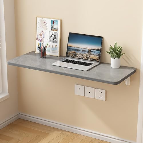 Klappbarer Wandschreibtisch, Esstisch aus Holz, klappbarer Wandtisch mit Klappblatt, platzsparender Wäscheschreibtisch, schwebende Arbeitsplatte für Esszimmer, Arbeitszimmer, Küche. von Generisch