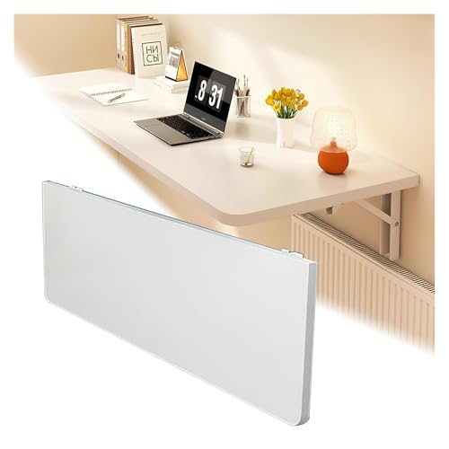 Klappbarer Wandschreibtisch – platzsparender Wandtisch, Frühstücksbar aus Holz, zusammenklappbarer Laptop-Schreibtisch für Zuhause oder Büro, kompaktes Design für effiziente Räume von Generisch