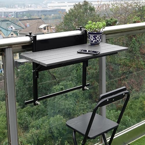 Klappbarer Wandtisch, verstellbar und stabil, für Balkongeländer, Terrasse, Garten oder Veranda Klappbarer Wandtisch, verstellbar und stabil, für Balkongeländer, Terrasse, Garten oder Veranda von Generisch