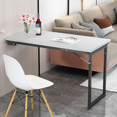 Klappbarer Wandtisch - Platzsparender Küchenwandschreibtisch - Einziehbarer Schwebender Tisch mit Stützbeinen für Wohnzimmer Esszimmer Kleine Räume Multifunktionales Design Klappbarer Wandtisch - Platzsparender Küchenwandschreibtisch - Einziehbarer Schwebender Tisch mit Stützbeinen für Wohnzimmer Esszimmer Kleine Räume Multifunktionales Design von Generisch