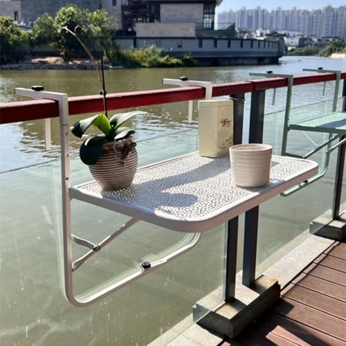 Klappbarer Wandtisch für Geländer, Balkonbartheke, platzsparende Lösung für Haus und Garten Klappbarer Wandtisch für Geländer, Balkonbartheke, platzsparende Lösung für Haus und Garten von Generisch