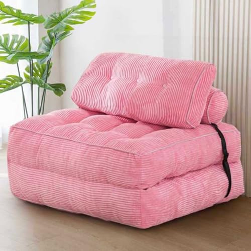 Klappbares Schlafsofa umwandelbarer Schlafsessel mit Kissen, tragbares Bodensofa Lounge für Wohnzimmer und Schlafzimmer, bequeme faltbare Matratze mit Rückenstütze, Grau Klappbares Schlafsofa umwandelbarer Schlafsessel mit Kissen, tragbares Bodensofa Lounge für Wohnzimmer und Schlafzimmer, bequeme faltbare Matratze mit Rückenstütze, Grau von Generisch