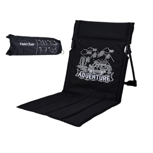 Klapper Strandstuhl - tragbarer Stadionsitz | Camping Floor Stuhl | Camping -Klappstuhl | Tragbarer leichter Strandstuhl mit Tragetasche, ideal zum Angeln, Rucksackungen, Entspannung im Freien von Generisch