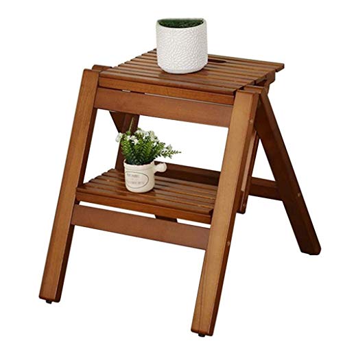 Klapphocker Massivholz Klapptritt Hocker Tragbare Leiter Kleine Bank Niedriger Hocker für Draußen Multifunktional Zuhause Kreatives Design (A) von Generisch