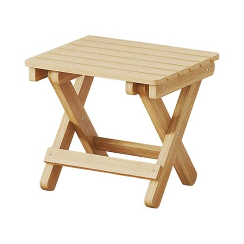 Klapphocker – Tragbare Holzhocker, Klapphocker Stuhl | Schwerlast Camping Fußhocker, Kompakter Holzhocker, Langlebiger Klapphocker für Camping Zubehör, Leicht zu verstauender Outdoor Hocker von Generisch