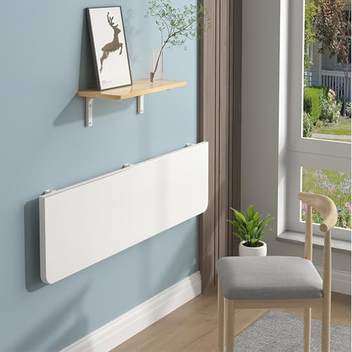 Klappschreibtisch zur Wandmontage, Massivholz mit Blättern, platzsparendes Design für Zuhause, Büro, Küche, Waschküche und Schlafzimmer, vielseitige und stilvolle Arbeitsplatzlösung Klappschreibtisch zur Wandmontage, Massivholz mit Blättern, platzsparendes Design für Zuhause, Büro, Küche, Waschküche und Schlafzimmer, vielseitige und stilvolle Arbeitsplatzlösung von Generisch