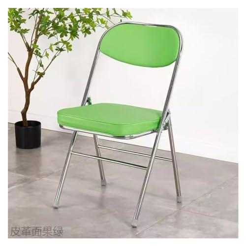 Klappstühle 2er Set Grün Leder Gepolsterte Sitze Bequeme Esszimmer Stapelbare Partystühle Klappstühle 2er Set Grün Leder Gepolsterte Sitze Bequeme Esszimmer Stapelbare Partystühle von Generisch