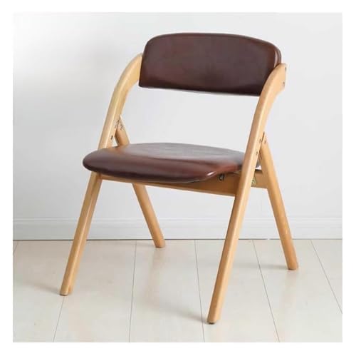 Klappstühle aus Holz, stapelbare Esszimmerstühle mit PU-Rückenlehne und Sitzfläche für Ess-, Wohn- und Konferenzräume Klappstühle aus Holz, stapelbare Esszimmerstühle mit PU-Rückenlehne und Sitzfläche für Ess-, Wohn- und Konferenzräume von Generisch