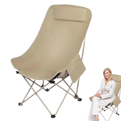 Klappstuhl Outdoor - Tragbarer Terassenstuhl Mit Ergonomischem Sitz - Atmungsaktive Sitzfläche Für Sport Garten Terrasse Camping von Generisch