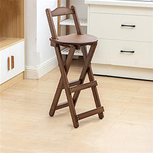 Klappstuhl mit Rückenlehne, tragbarer Barhocker aus Holz für den Innen- und Außenbereich, platzsparendes Design von Generisch