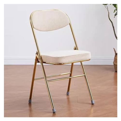 Klappstuhl mit dicker Sitzfläche und stabilem Stahlrahmen, tragbar für den Innenbereich im Wohnzimmer und Gästesitz von Generisch