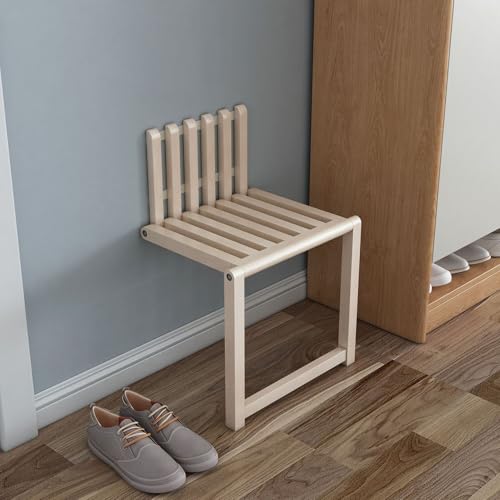 Klappstuhl zur Wandmontage, Massivholz, mit Stützbeinen, vielseitiger Balkon und Duschsitz, 150 kg Kapazität, 32 x 26 x 35 cm Klappstuhl zur Wandmontage, Massivholz, mit Stützbeinen, vielseitiger Balkon und Duschsitz, 150 kg Kapazität, 32 x 26 x 35 cm von Generisch