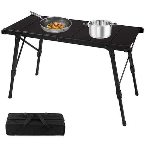 Klapptisch - Aluminiumlegierung Faltbare Picknicktisch | Campingtische mit verbesserter Haltbarkeit | Ultraleichte zusammenklappbare Tische Höhenverstellbares -Campingzubehör Klapptisch - Aluminiumlegierung Faltbare Picknicktisch | Campingtische mit verbesserter Haltbarkeit | Ultraleichte zusammenklappbare Tische Höhenverstellbares -Campingzubehör von Generisch