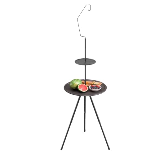Klapptisch Camping - Campingtisch Mit Lampenhalterung Und Dreieckigem Gestell - Kompaktes Design Für Picknick Angeln Grillen Und Gartenzubehör von Generisch