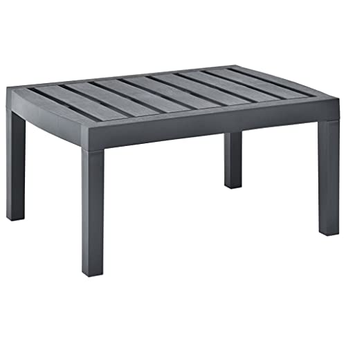 Klapptisch Gartentisch aus Kunststoff in Anthrazit 45 x 43 x 50 cm klein klappbar Balkontisch Kunststoff wetterbeständig Gartentisch von Generisch