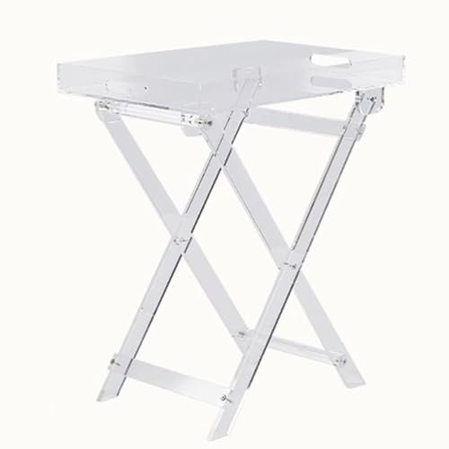 Klapptisch aus Acryl, moderner schicker Beistelltisch, faltbares Design, vielseitiger Akzent-Schreibtisch für Wohnzimmer und Schlafzimmer, stilvolle Heimdekoration Klapptisch aus Acryl, moderner schicker Beistelltisch, faltbares Design, vielseitiger Akzent-Schreibtisch für Wohnzimmer und Schlafzimmer, stilvolle Heimdekoration von Generisch