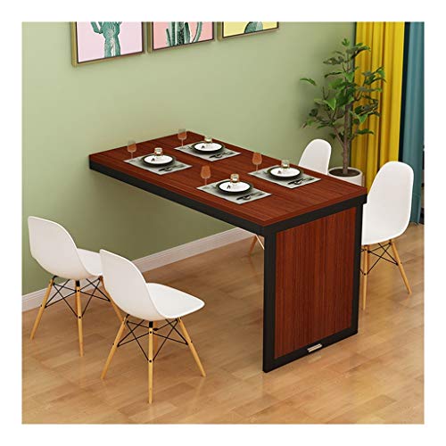 Klapptisch aus Massivholz, zur Wandmontage, für zusätzliche Arbeit oder Esszimmer, platzsparender Schreibtisch (100 x 50 x 75 cm) von Generisch