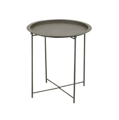 Klapptisch aus Metall – kleiner runder Beistelltisch mit rostfreien, wasserdichten Eigenschaften – perfekt für den Innen- und Außenbereich – stilvoller grüner Akzent Couchtisch Klapptisch aus Metall – kleiner runder Beistelltisch mit rostfreien, wasserdichten Eigenschaften – perfekt für den Innen- und Außenbereich – stilvoller grüner Akzent Couchtisch von Generisch