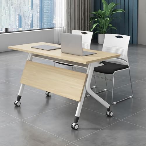 Klapptisch für Büro, großer rechteckiger Besprechungstisch mit zusammenklappbarem Design, platzsparende Lösung für professionellen Arbeitsplatz von Generisch