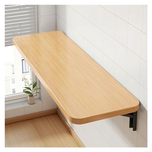 Klapptisch zur Wandmontage, platzsparend, schwebender Computertisch und Regal, stabile Tragfähigkeit für Bücher, Fotos, Vasen, Holzfarbe, 80 x 20 cm Klapptisch zur Wandmontage, platzsparend, schwebender Computertisch und Regal, stabile Tragfähigkeit für Bücher, Fotos, Vasen, Holzfarbe, 80 x 20 cm von Generisch