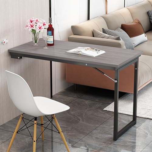 Klapptisch zur Wandmontage, platzsparender Esstisch, einfach zu falten, 120 x 50 x 75 cm von Generisch