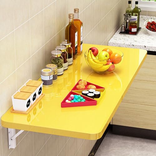 Klapptisch zur Wandmontage, platzsparender Klapptisch für kleine Räume, Zuhause, Büro, Küche, Bastelraum, einfache Installation, stabiles Design von Generisch