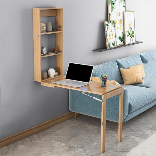 Klapptisch zur Wandmontage, platzsparender Klapptisch mit Ablageflächen, perfekt für kleine Räume im Schlafzimmer oder Arbeitszimmer Klapptisch zur Wandmontage, platzsparender Klapptisch mit Ablageflächen, perfekt für kleine Räume im Schlafzimmer oder Arbeitszimmer von Generisch