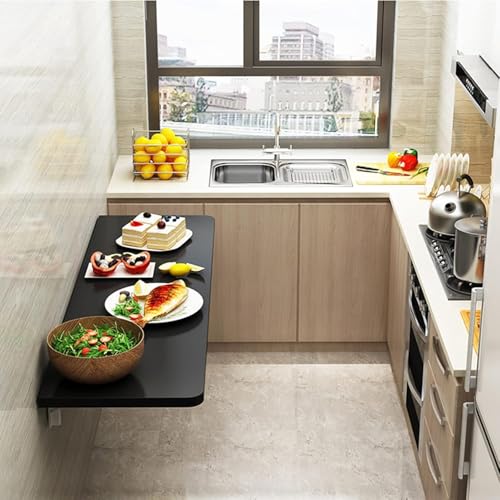 Klapptisch zur Wandmontage, platzsparender Schreibtisch für kleine Räume, schwimmendes Arbeitszimmer und Waschtisch für Esszimmer, Zimmer, Küche Klapptisch zur Wandmontage, platzsparender Schreibtisch für kleine Räume, schwimmendes Arbeitszimmer und Waschtisch für Esszimmer, Zimmer, Küche von Generisch