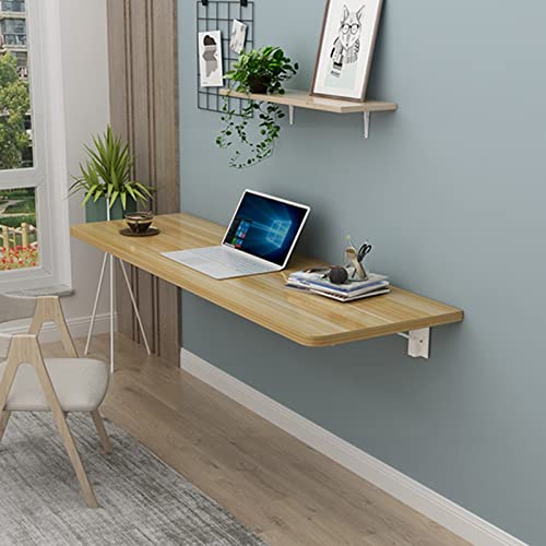 Klapptisch zur Wandmontage, platzsparender Schreibtisch für kleines Büro, Schlafzimmer, Küche, schwebender Schreibtisch für Arbeitszimmer und Computer von Generisch