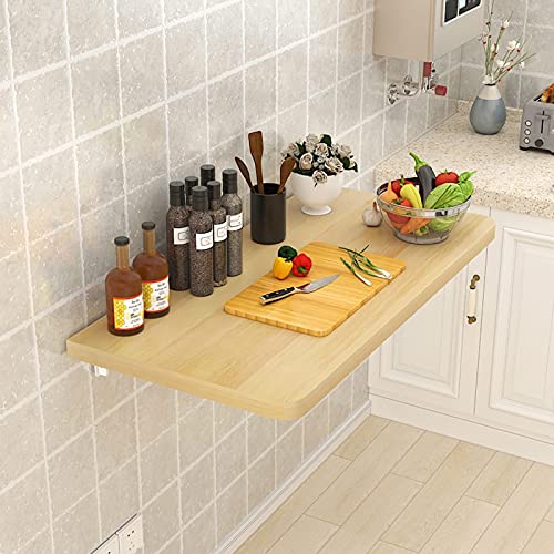 Klapptisch zur Wandmontage, platzsparendes Design mit Blättern für effiziente Ess- und Arbeitsbereiche, perfekt für Küche, Heimbüro, Garage, Garten, Waschküche von Generisch