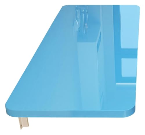 Klapptisch zur Wandmontage, schwebender Schreibtisch für die Wand, kleine Räume, Hängeschrank für Waschküche, Heimbüro, Computer-Arbeitsplatz/Blau/120 x 40 cm von Generisch