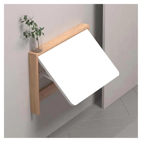 Klapptisch zur Wandmontage – platzsparender, ultradünner Holzschreibtisch, einfach zu verstauen, schlankes, schwimmendes Design für Zuhause, Büro, Küche und kleine Räume von Generisch