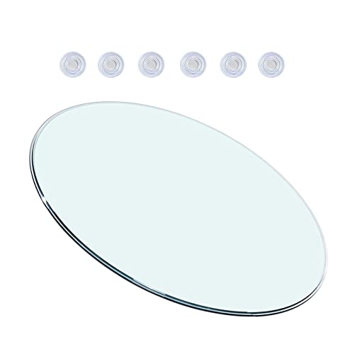 Klarer, runder Tischschutz aus gehärtetem Glas – flache und glatte Oberfläche mit rutschfesten Pads, ideal für Küche, Esszimmer, Verhandlungstische und faule Susan-Nutzung. Klarer, runder Tischschutz aus gehärtetem Glas – flache und glatte Oberfläche mit rutschfesten Pads, ideal für Küche, Esszimmer, Verhandlungstische und faule Susan-Nutzung. von Generisch