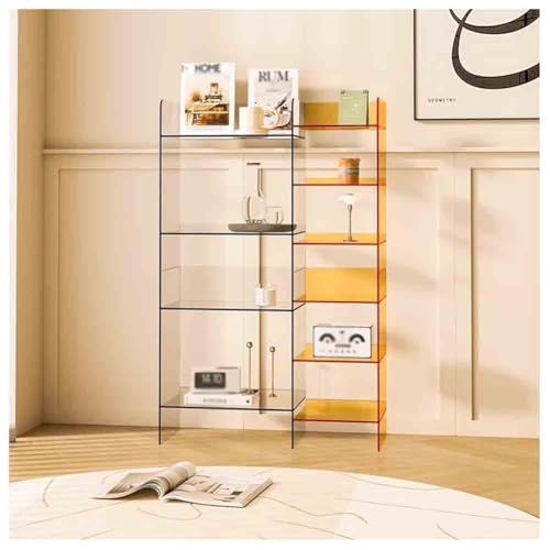 Klares Acryl-Bücherregal, modernes hochtransparentes bodenstehendes Bücherregal für Schlaf- und Wohnzimmer-Organisation Klares Acryl-Bücherregal, modernes hochtransparentes bodenstehendes Bücherregal für Schlaf- und Wohnzimmer-Organisation von Generisch