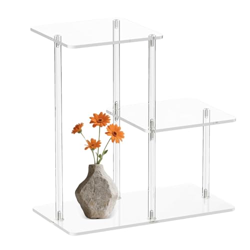 Klartisch Aus Acryl - Klarer Seitentisch Mit DREI Ebenen Als Nachttisch - Transparenter Möbel Deko Für Flur, Bad, Wohnzimmer Und Arbeitszimmer Klartisch Aus Acryl - Klarer Seitentisch Mit DREI Ebenen Als Nachttisch - Transparenter Möbel Deko Für Flur, Bad, Wohnzimmer Und Arbeitszimmer von Generisch