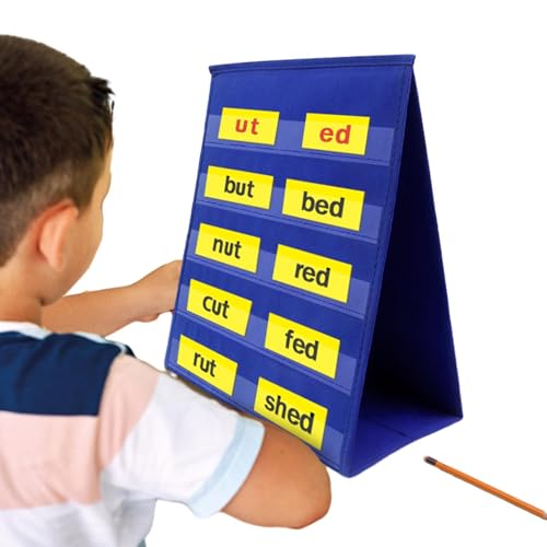 Klassenzimmer -Taschendiagramm Organizer - Diagrammstand, Display -Board | Tabelle Top Pocket Chart Stand Desktop Selbstständige Taschendiagramme für Klassendemonstrationen Schüler und Lehrer müssen d von Generisch