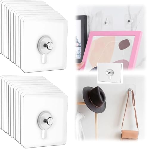 Klebenagel,Bilder Aufhängen Ohne Bohren,Klebehaken Bilderrahmen,Bildaufhänger Selbstklebend für Bilder, Poster, Fotos, Dekorative Gemälde Klebenagel,Bilder Aufhängen Ohne Bohren,Klebehaken Bilderrahmen,Bildaufhänger Selbstklebend für Bilder, Poster, Fotos, Dekorative Gemälde von Generisch