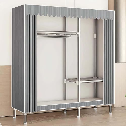 Kleiderschrank aus Segeltuch – Tragbarer Stoffschrank mit Regalen und Aufhängestange, multifunktionale Aufbewahrungslösung für Schlafzimmer, platzsparendes Design, 84 x 46 x 173 cm Kleiderschrank aus Segeltuch – Tragbarer Stoffschrank mit Regalen und Aufhängestange, multifunktionale Aufbewahrungslösung für Schlafzimmer, platzsparendes Design, 84 x 46 x 173 cm von Generisch