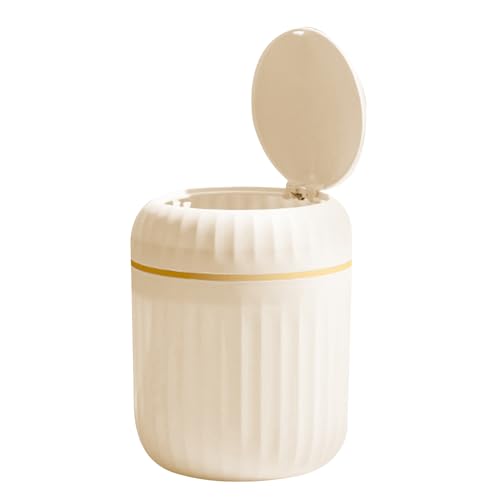 Klein Mülleimer Mit Deckel Für Schreibtisch, 16.5x13cm Mini Desktop Mülleimer Kunststoff Für Badezimmer Und Küchen, Büros, Schminktisch, Nachttisch von Generisch