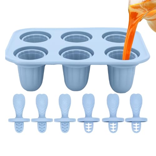Kleine Formen für am Stiel | Backform Für Hausgemachte Kinder Kuchenpops Mit 6 Fächern | Wiederverwendbar Mit Einfacher Entnahme Für Hausgemachte Desserts Lutscher von Generisch
