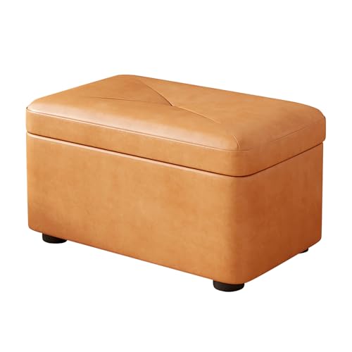 Kleiner Leder-Fußhocker für Wohnzimmer, gepolstert, rechteckig, Fußstütze, idealer Schminktisch und Schminktisch, Hocker, perfekt unter Schreibtisch und Sofa, Fußstütze, 40 x 26 x 2 cm von Generisch